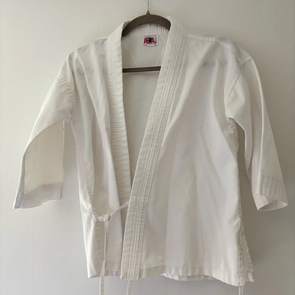 Kids White Martial Arts Jacket and Pants- Lightweight Training Gi Top
